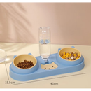 Comedouro e Bebedouro Para Gatos Triplo Com Bebedouro Automatico