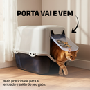 Caixa Areia Fechada Banheiro Toalete Sanitário Gato Antiodor Durapets